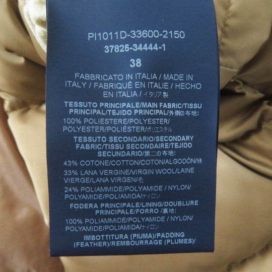 Herno down coat PI1011D polyester Camel 38