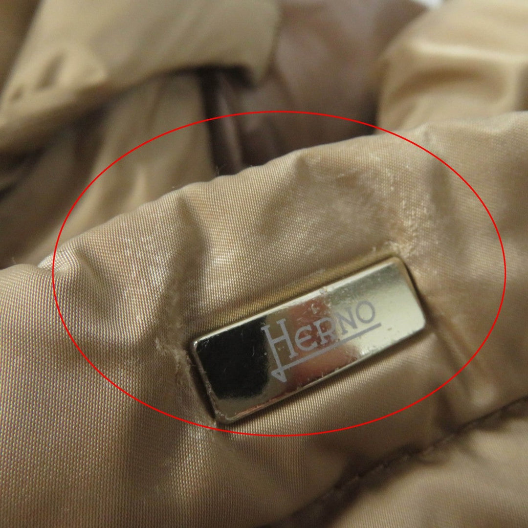 Herno down coat PI1011D polyester Camel 38