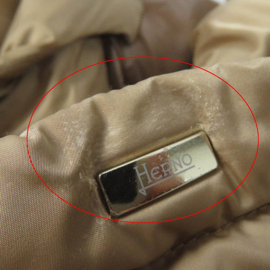 Herno down coat PI1011D polyester Camel 38