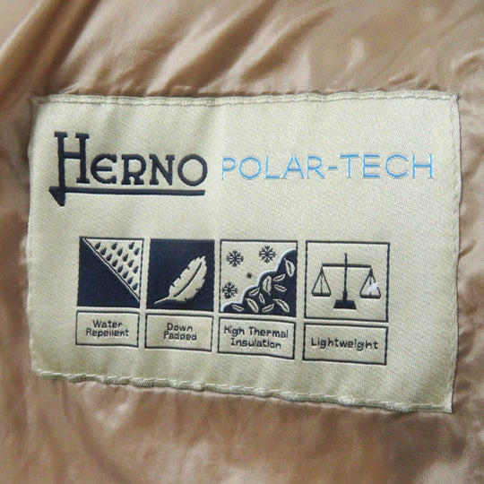 Herno down coat PI1011D polyester Camel 38