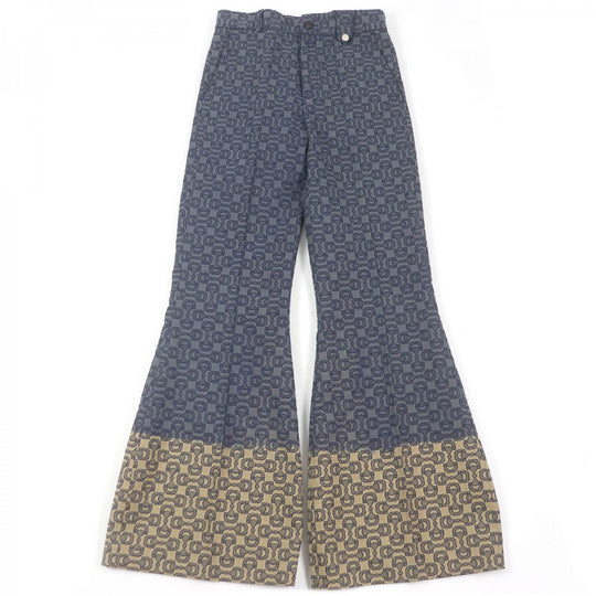 GUCCI Pants Outer: 70% cotton, Outer: 30% polyester, Lining: 100% cotton Blue beige mens 48 Used Authentic