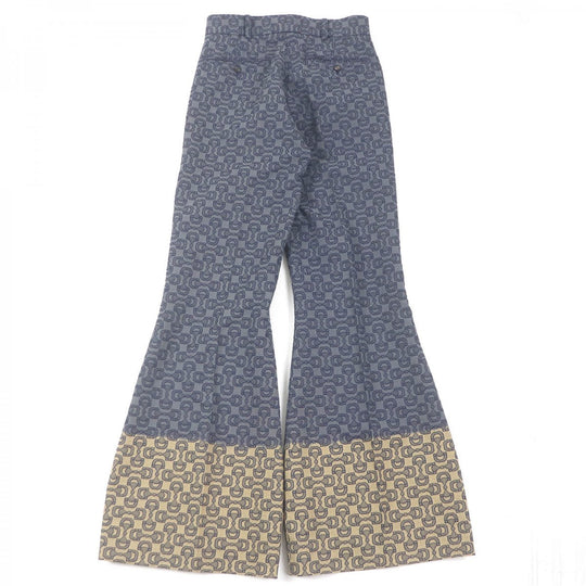 GUCCI Pants Outer: 70% cotton, Outer: 30% polyester, Lining: 100% cotton Blue beige mens 48 Used Authentic
