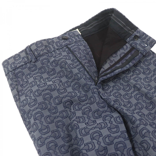 GUCCI Pants Outer: 70% cotton, Outer: 30% polyester, Lining: 100% cotton Blue beige mens 48 Used Authentic