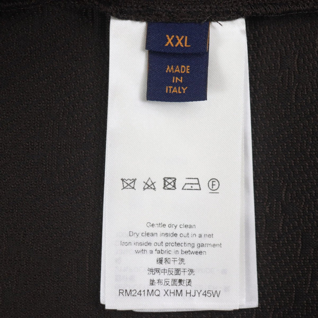 LOUIS VUITTON Track jacket HJY45W Outer material: 66% polyester, Outer material: 21% nylon, Outer material: 13% cotton, Lining: 100% nylon Dark brown mens XXL Used Authentic