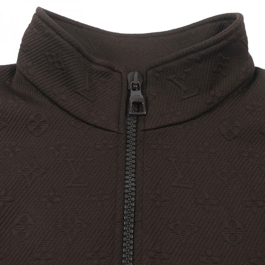 LOUIS VUITTON Track jacket HJY45W Outer material: 66% polyester, Outer material: 21% nylon, Outer material: 13% cotton, Lining: 100% nylon Dark brown mens XXL Used Authentic