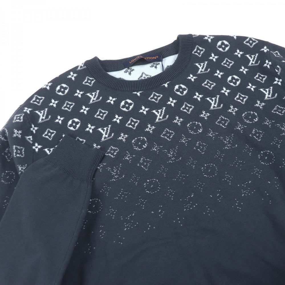 LOUIS VUITTON knit 1AFAPP Main: 100% cotton Blue gray type mens M Used Authentic