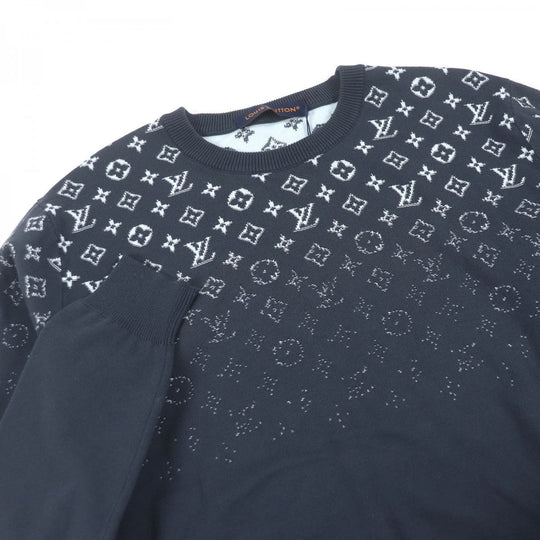 LOUIS VUITTON knit 1AFAPP Main: 100% cotton Blue gray type mens M Used Authentic