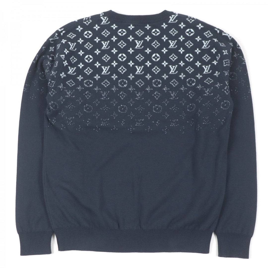 LOUIS VUITTON knit 1AFAPP Main: 100% cotton Blue gray type mens M Used Authentic