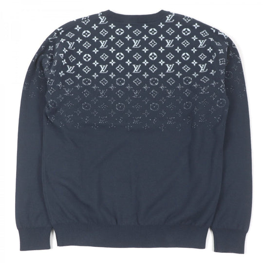 LOUIS VUITTON knit 1AFAPP Main: 100% cotton Blue gray type mens M Used Authentic