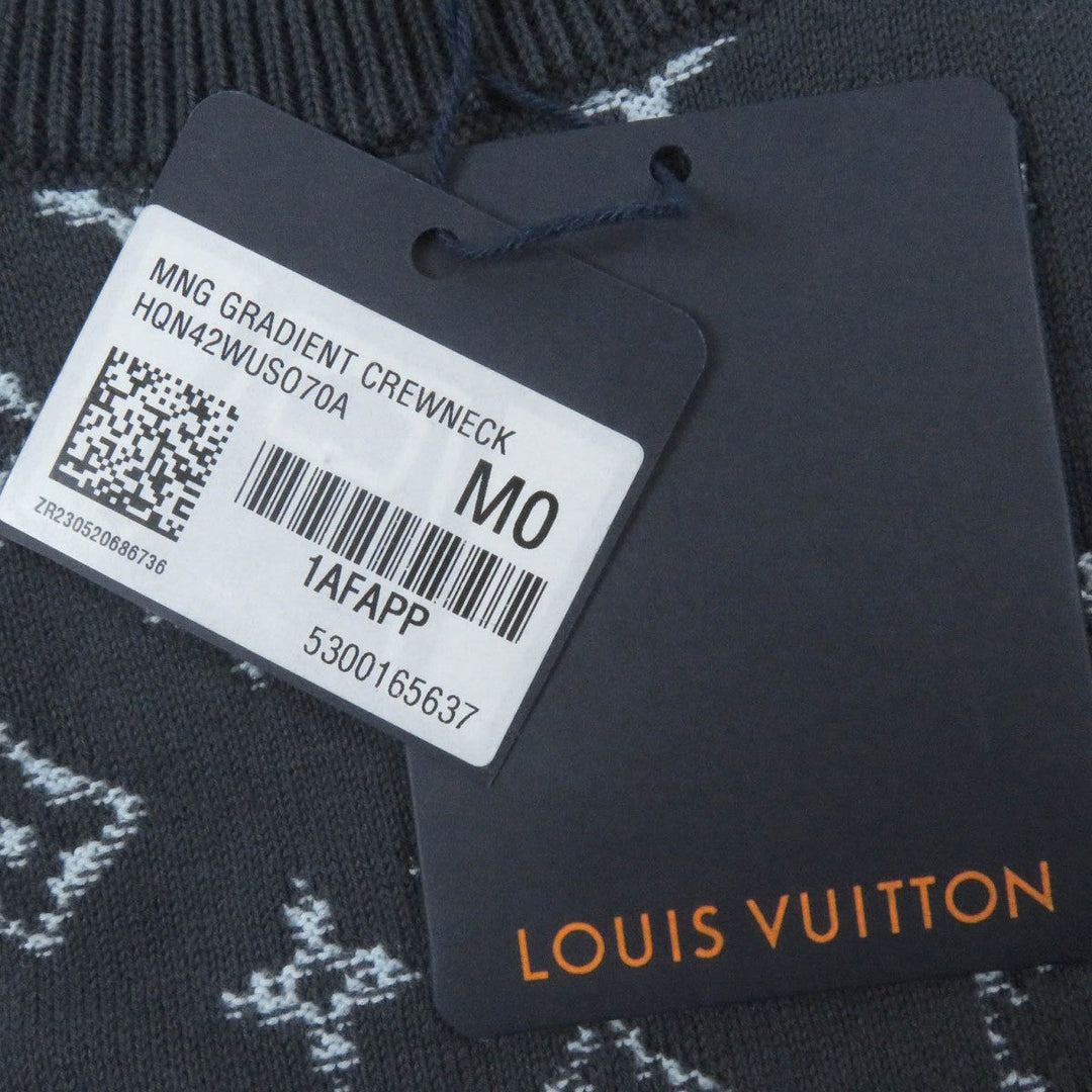 LOUIS VUITTON knit 1AFAPP Main: 100% cotton Blue gray type mens M Used Authentic