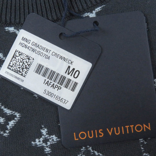 LOUIS VUITTON knit 1AFAPP Main: 100% cotton Blue gray type mens M Used Authentic