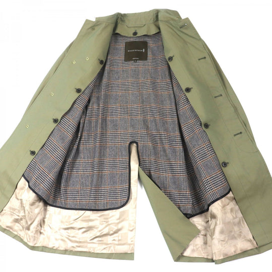 Mackintosh trench coat Outer: 100% cotton, Lining: 100% rayon, Liner: 100% wool green mens 40 Used Authentic