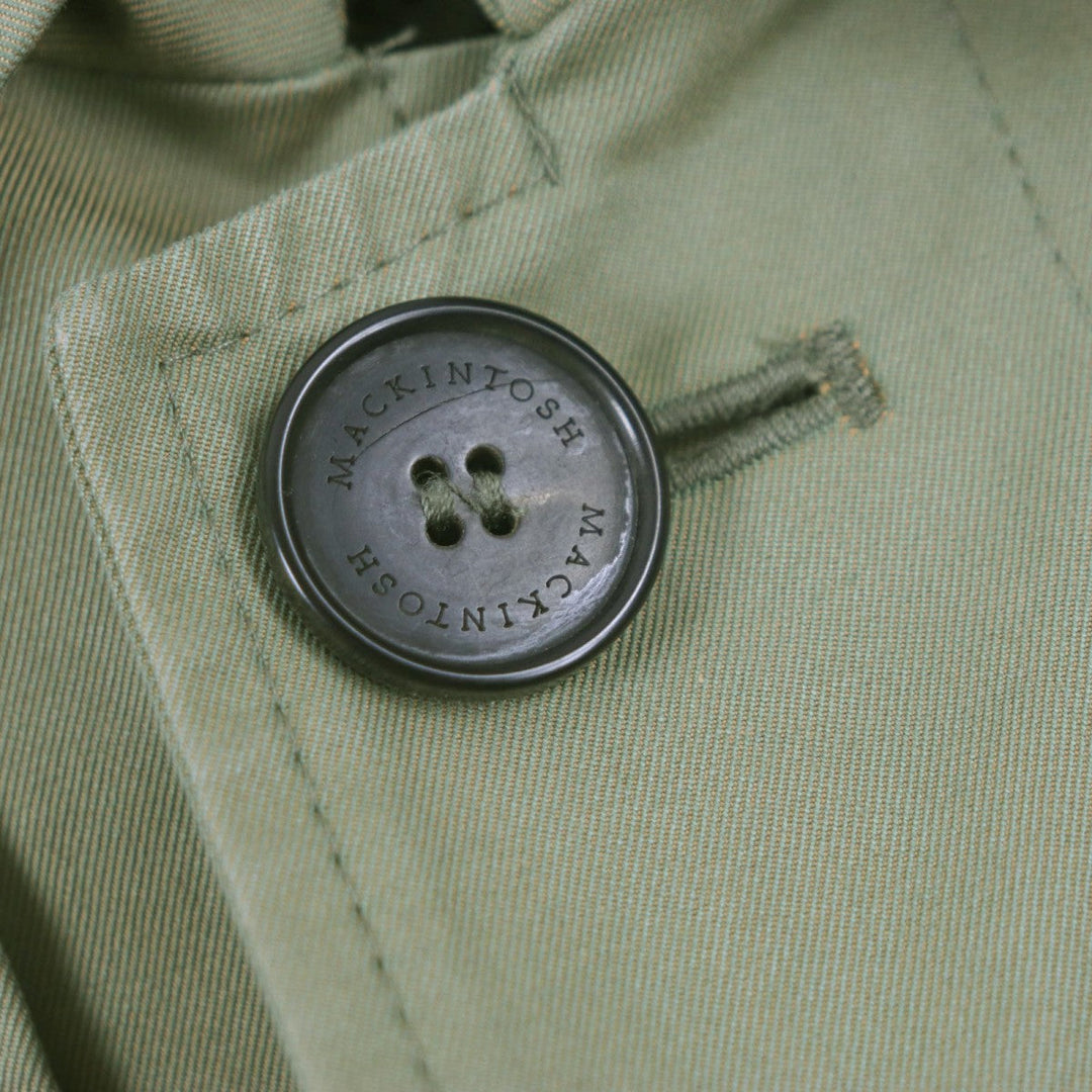 Mackintosh trench coat Outer: 100% cotton, Lining: 100% rayon, Liner: 100% wool green mens 40 Used Authentic