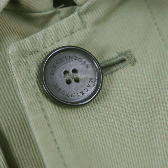 Mackintosh trench coat Outer: 100% cotton, Lining: 100% rayon, Liner: 100% wool green mens 40 Used Authentic
