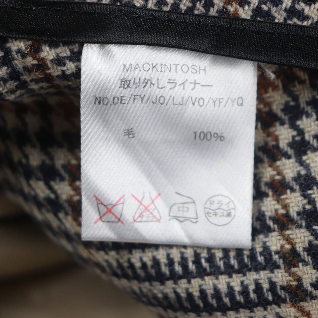 Mackintosh trench coat Outer: 100% cotton, Lining: 100% rayon, Liner: 100% wool green mens 40 Used Authentic