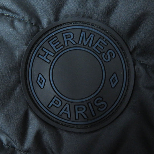 HERMES Down jacket 3H0185DA Outer: 100% polyester, Lining: 100% polyester, Part: 64% cotton, Part: 36% viscose (rayon), Filling: 90% down black Women 38 Used Authentic