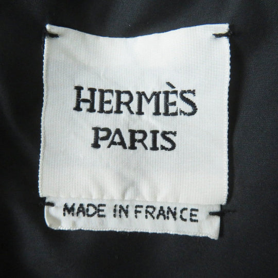 HERMES Down jacket 3H0185DA Outer: 100% polyester, Lining: 100% polyester, Part: 64% cotton, Part: 36% viscose (rayon), Filling: 90% down black Women 38 Used Authentic