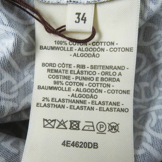 HERMES Short sleeve T-shirt 4E4620DB Main: 100% cotton, part: 98% cotton, part: 2% polyurethane Black White Naoussa Chaine Micro Naoussa Chaine Women 34 Used Authentic