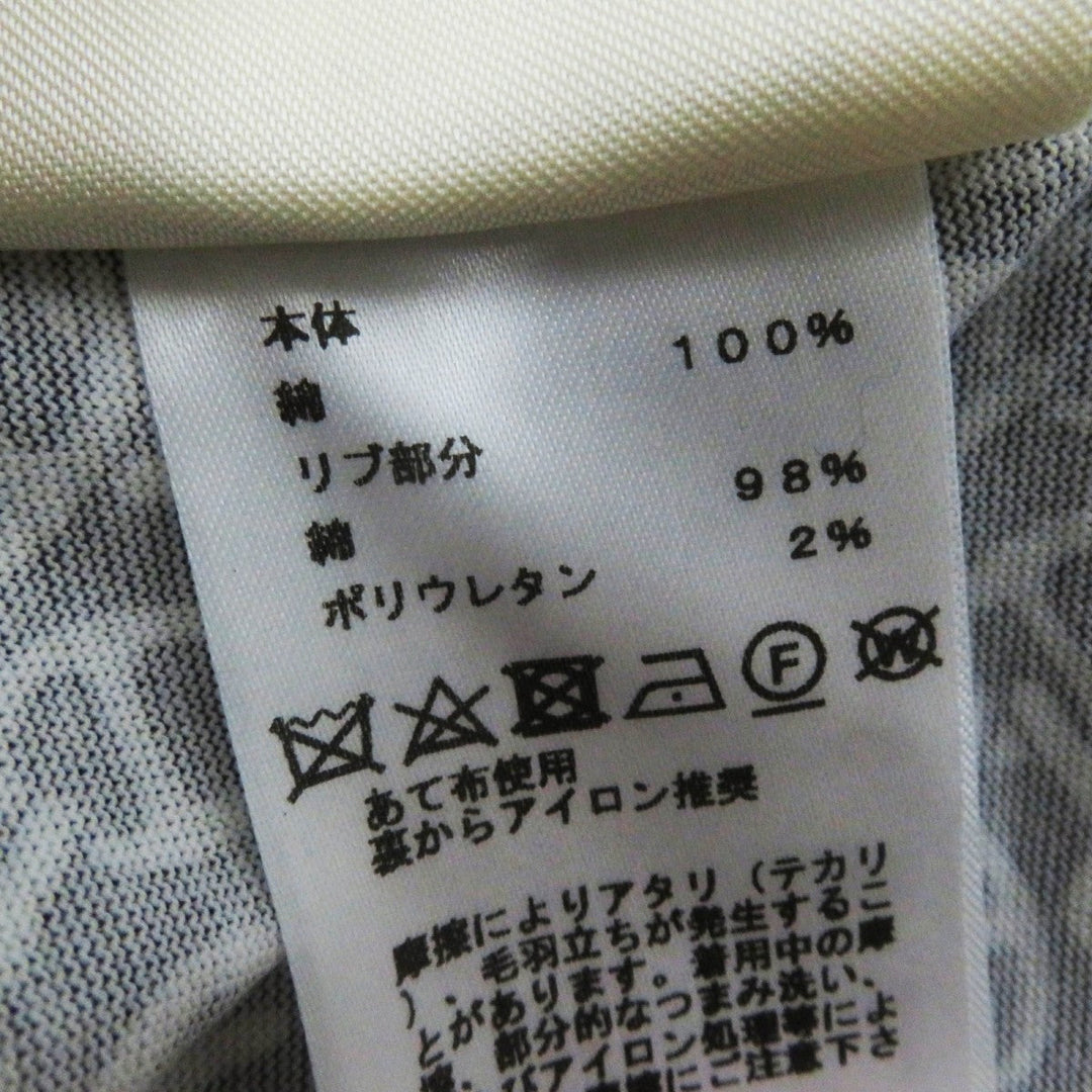 HERMES Short sleeve T-shirt 4E4620DB Main: 100% cotton, part: 98% cotton, part: 2% polyurethane Black White Naoussa Chaine Micro Naoussa Chaine Women 34 Used Authentic