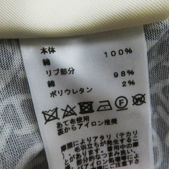 HERMES Short sleeve T-shirt 4E4620DB Main: 100% cotton, part: 98% cotton, part: 2% polyurethane Black White Naoussa Chaine Micro Naoussa Chaine Women 34 Used Authentic