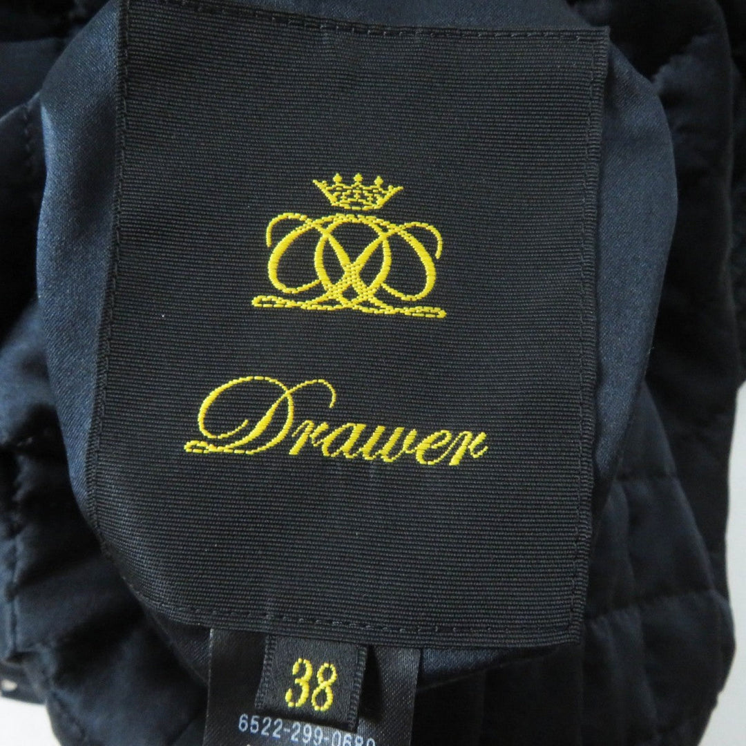 Drawer Down jacket 6522-299-0689 Outer: 54% silk, Outer: 46% polyester, Part: 100% silk, Filling: 75% down, Filling: 15% composite fiber Dark navy Women 38 Used Authentic