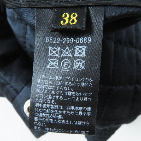 Drawer Down jacket 6522-299-0689 Outer: 54% silk, Outer: 46% polyester, Part: 100% silk, Filling: 75% down, Filling: 15% composite fiber Dark navy Women 38 Used Authentic