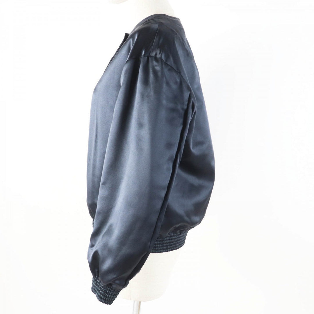 Drawer Down jacket 6522-299-0689 Outer: 54% silk, Outer: 46% polyester, Part: 100% silk, Filling: 75% down, Filling: 15% composite fiber Dark navy Women 38 Used Authentic