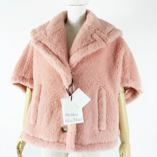 MAX MARA coat 23473601376 alpaca pink Teddy bear SM