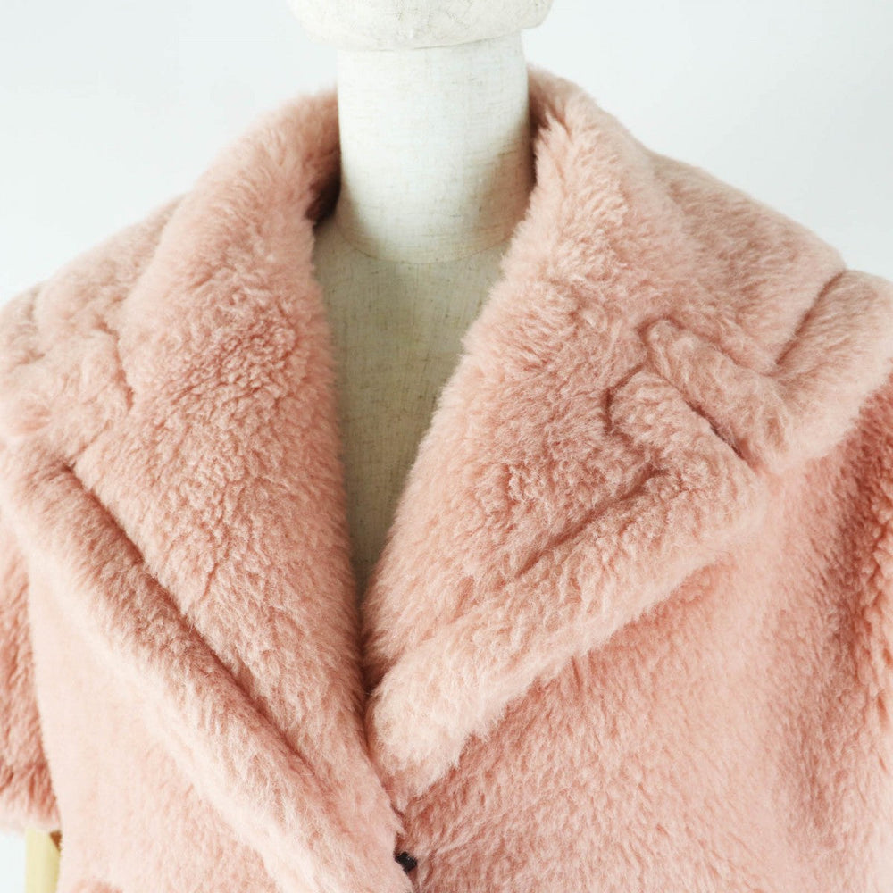 MAX MARA coat 23473601376 alpaca pink Teddy bear SM