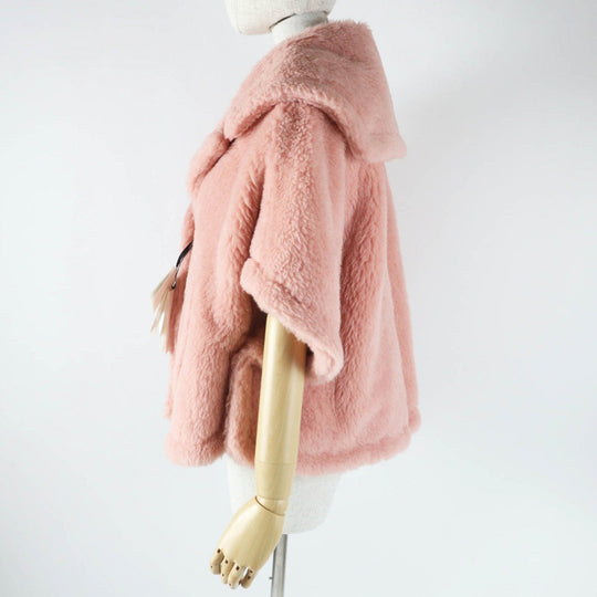 MAX MARA coat 23473601376 alpaca pink Teddy bear SM