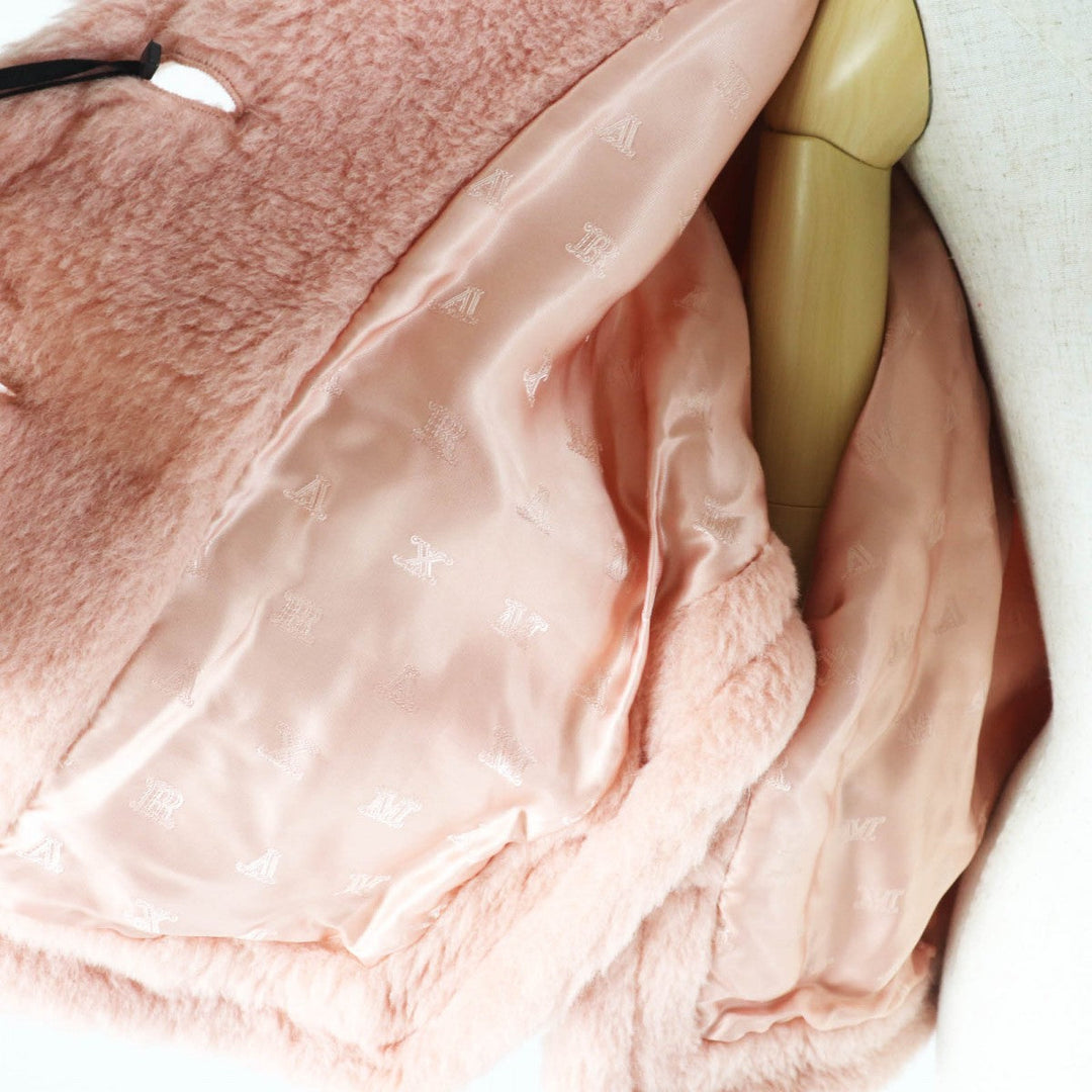 MAX MARA coat 23473601376 alpaca pink Teddy bear SM
