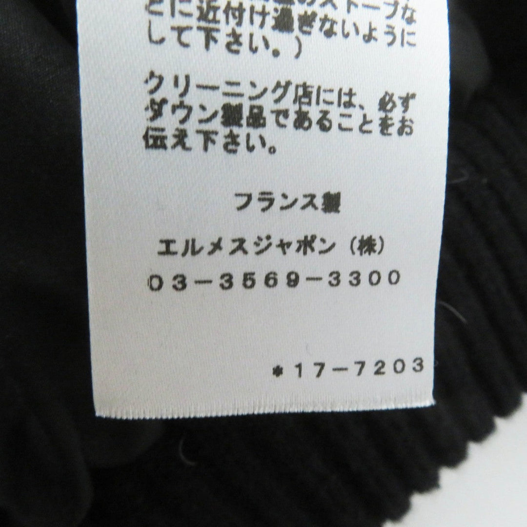 HERMES Down vest cashmere black 34
