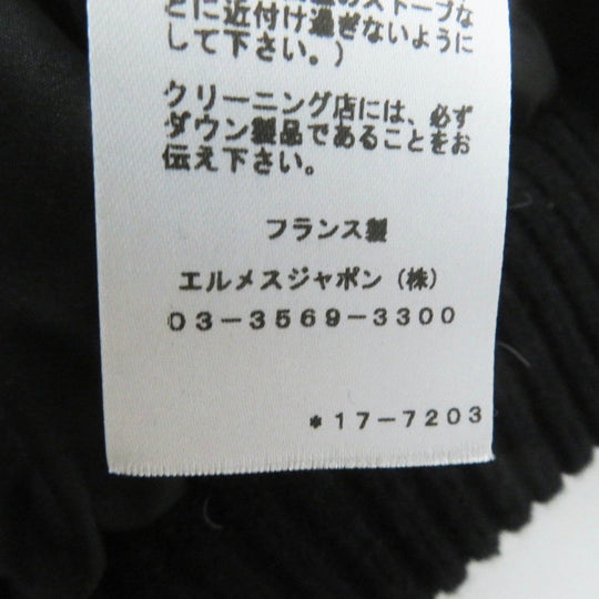 HERMES Down vest cashmere black 34