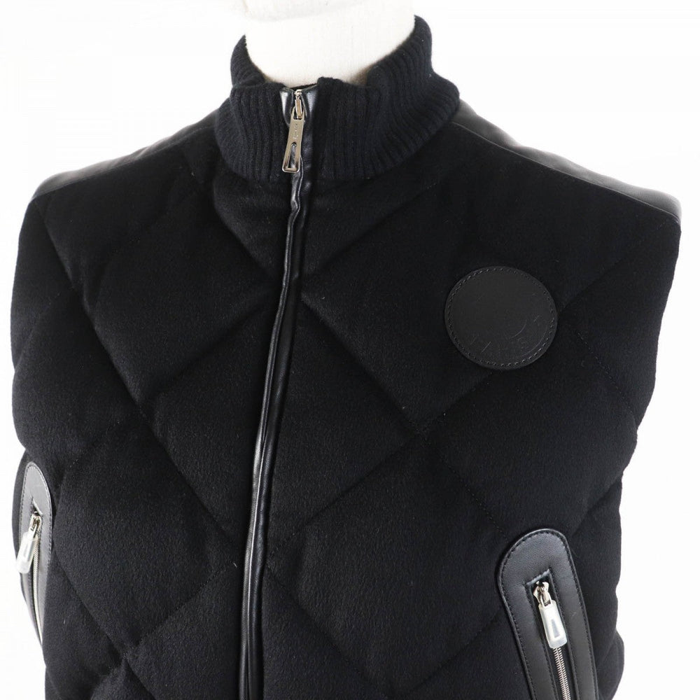 HERMES Down vest cashmere black 34