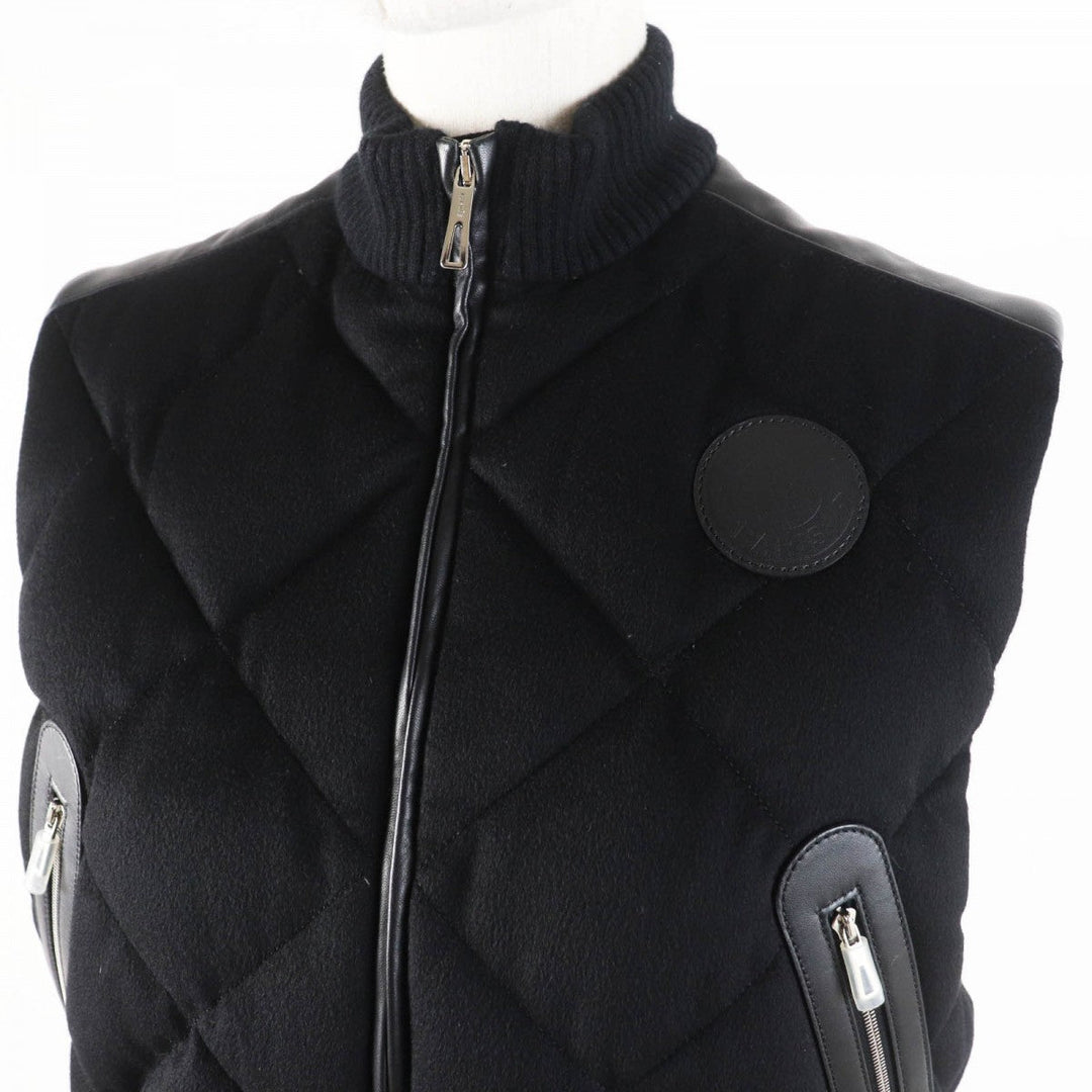 HERMES Down vest cashmere black 34