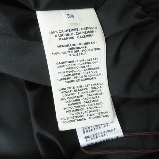 HERMES Down vest cashmere black 34