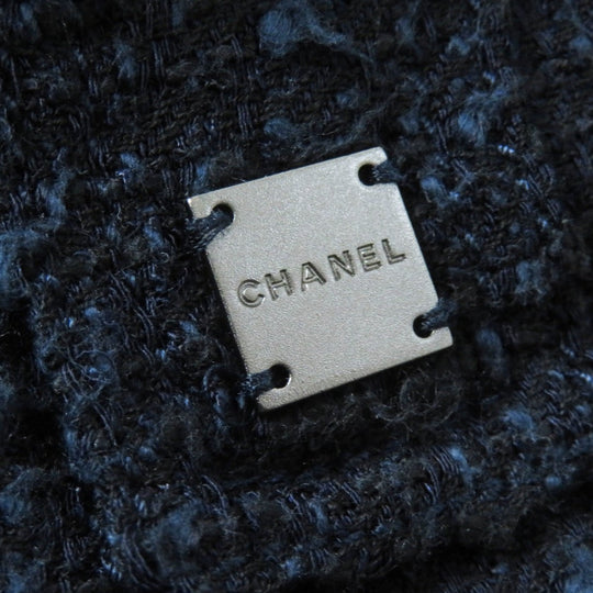 CHANEL Tweed skirt 01P P17613 Main: 42% wool, 31% cotton, 18% viscose, 9% nylon Navy black Women 40 Used Authentic