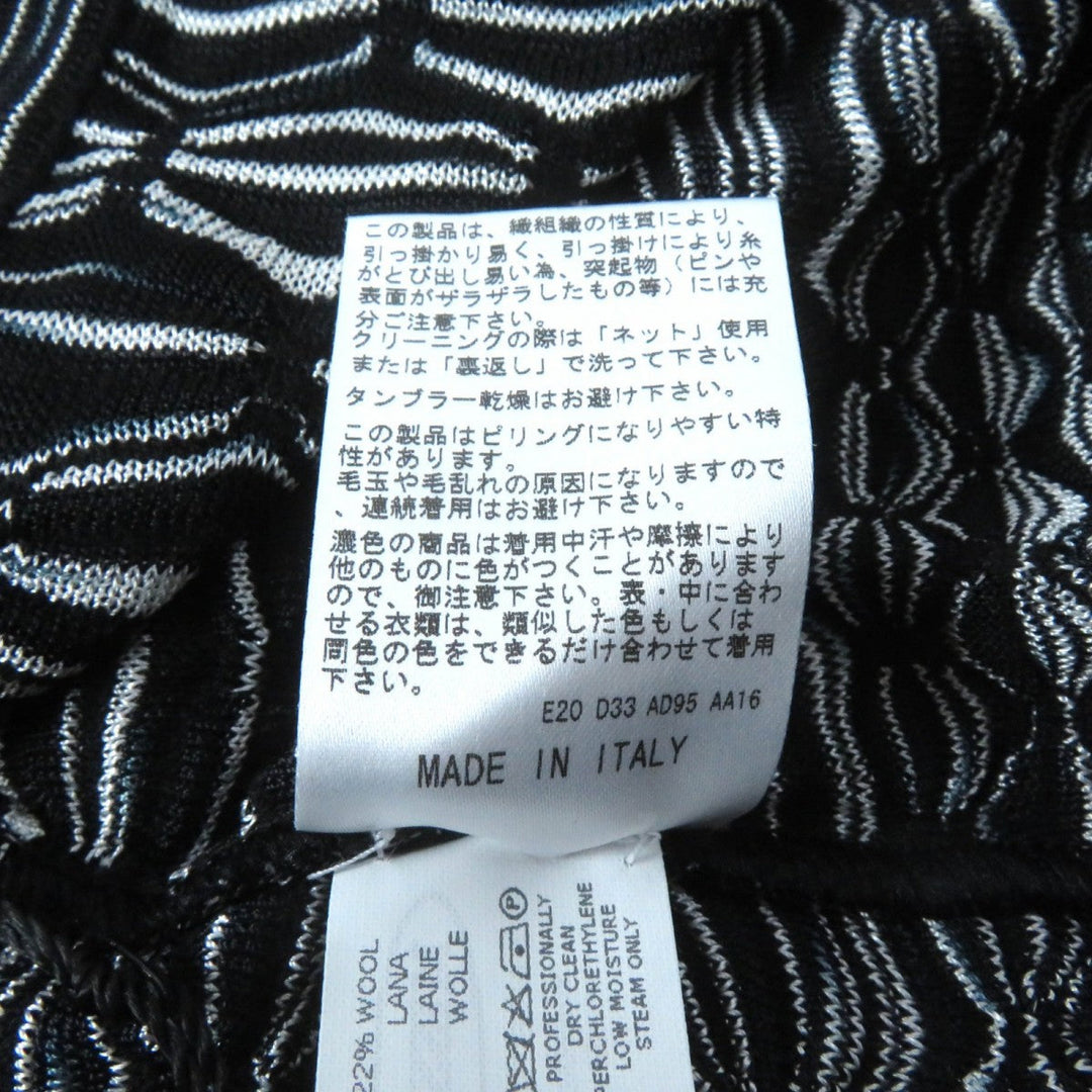 Missoni ensemble Main: 69% rayon, Main: 22% wool, Main: 9% polyester Black White Women 40 Used Authentic