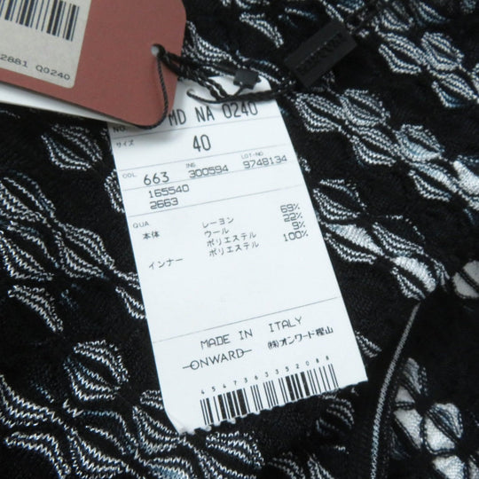 Missoni ensemble Main: 69% rayon, Main: 22% wool, Main: 9% polyester Black White Women 40 Used Authentic