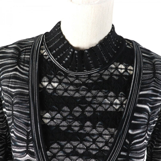 Missoni ensemble Main: 69% rayon, Main: 22% wool, Main: 9% polyester Black White Women 40 Used Authentic