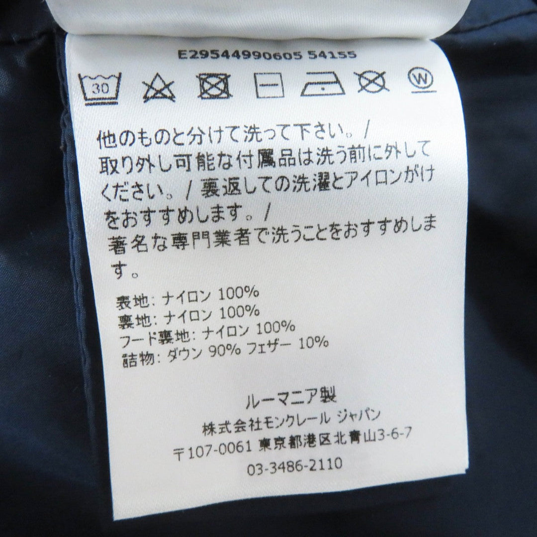 MONCLER down coat Outer: 100% nylon, Lining: 100% nylon, Part: 100% nylon, Filling: 90% down, Filling: 10% feather Navy CHARPAL Women Used Authentic