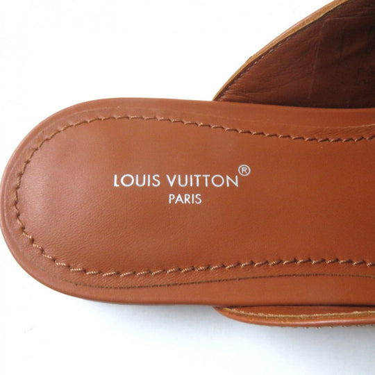 LOUIS VUITTON Mule 1ACH7H leather cognac LV Capri Line 38