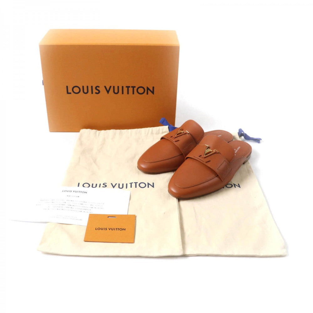 LOUIS VUITTON Mule 1ACH7H leather cognac LV Capri Line 38