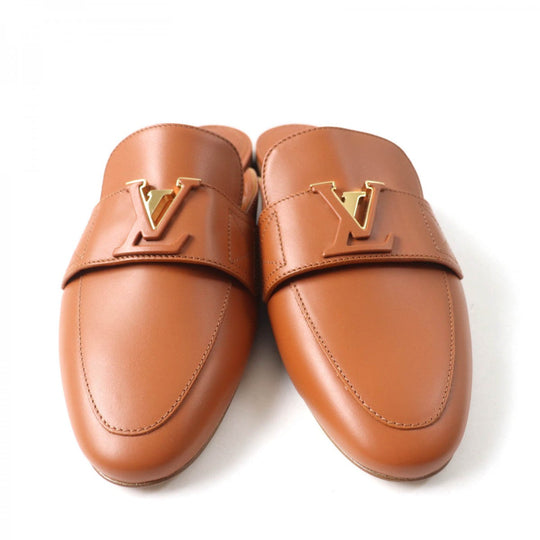 LOUIS VUITTON Mule 1ACH7H leather cognac LV Capri Line 38
