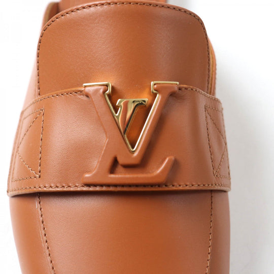 LOUIS VUITTON Mule 1ACH7H leather cognac LV Capri Line 38