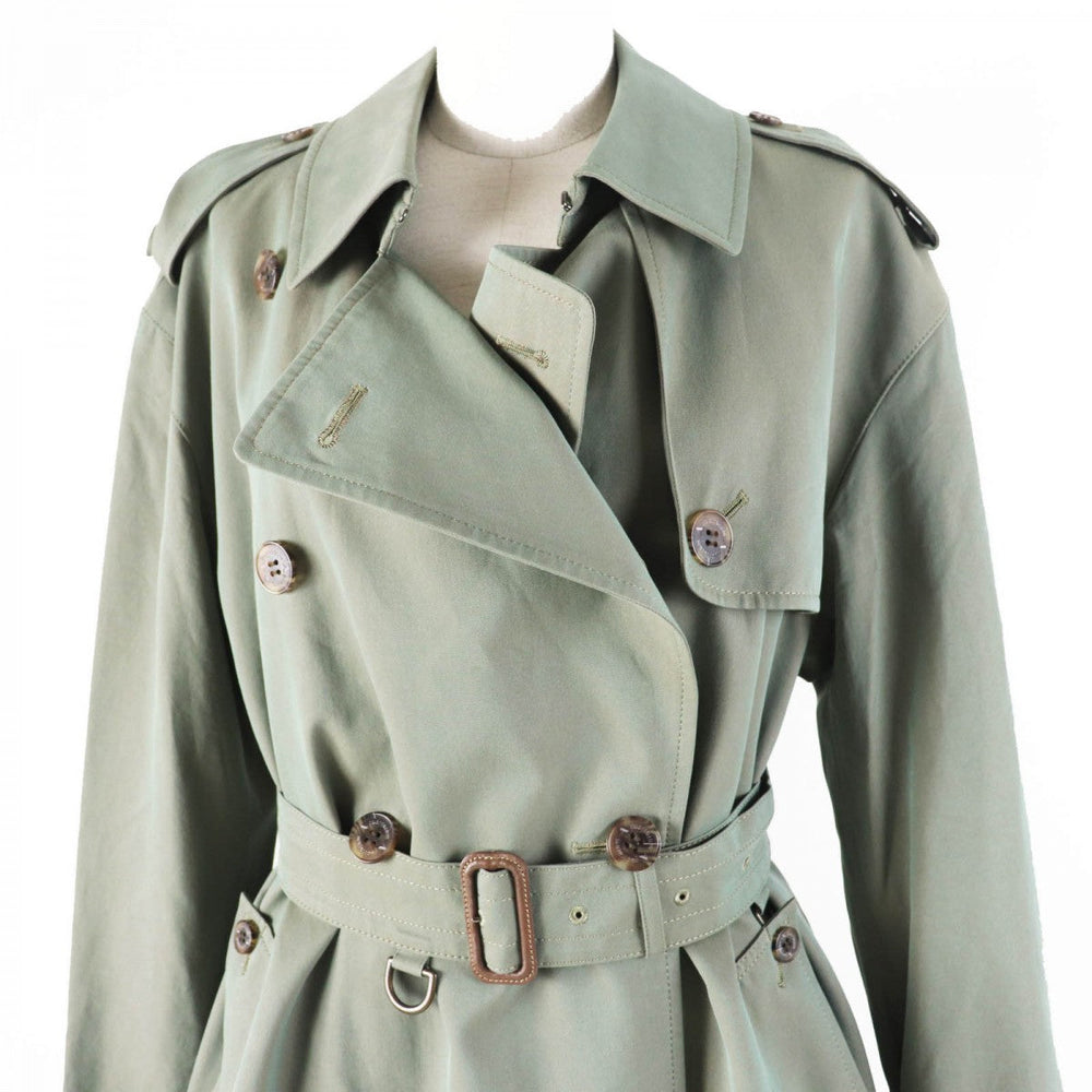 Aquascutum trench coat cotton Khaki Women 8 Used Authentic