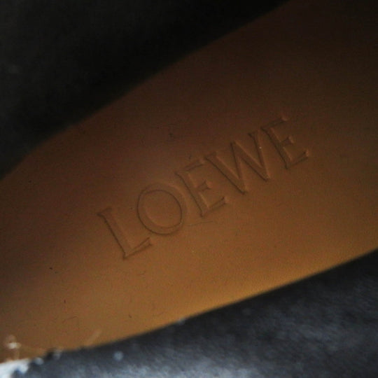 LOEWE short boots Embossed leather Brown black 38