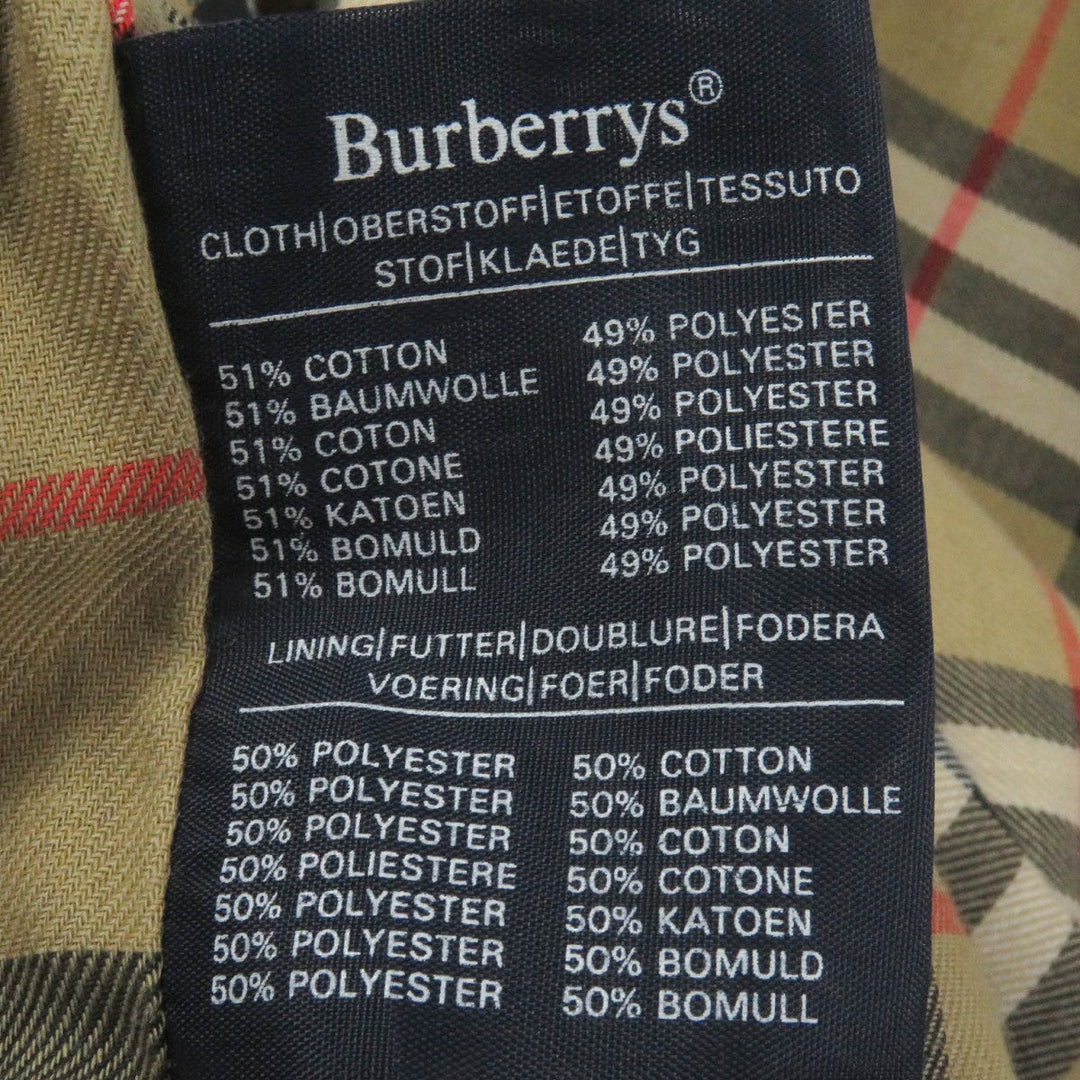 BURBERRY Stainless collar coat Outer: 51% cotton, Outer: 49% polyester, Lining: 50% polyester, Lining: 50% cotton beige mens 40 Used Authentic