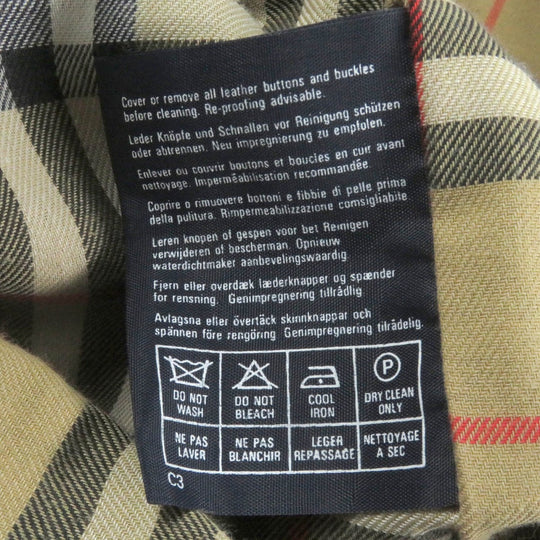BURBERRY Stainless collar coat Outer: 51% cotton, Outer: 49% polyester, Lining: 50% polyester, Lining: 50% cotton beige mens 40 Used Authentic