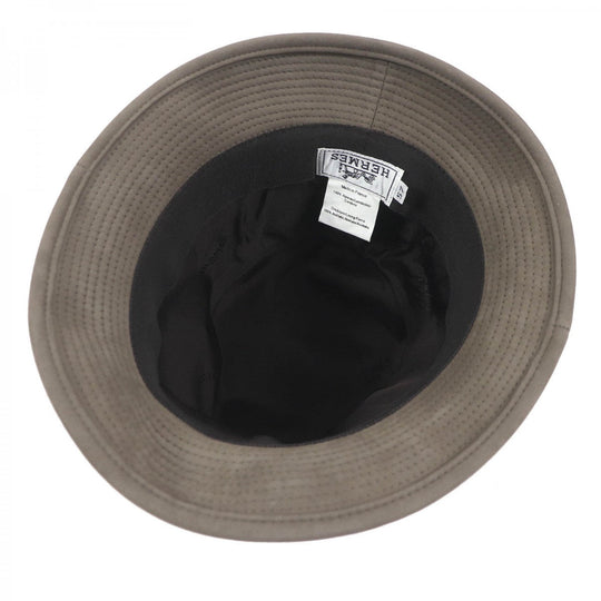 HERMES hat lambskin beige 57